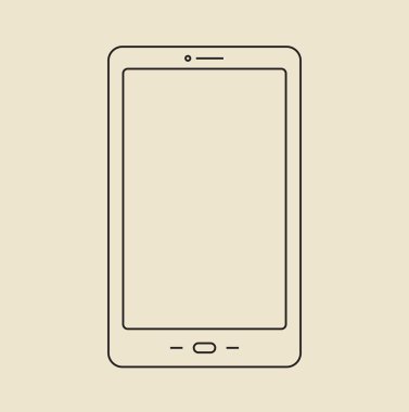 Cell phone icon. Thin line.