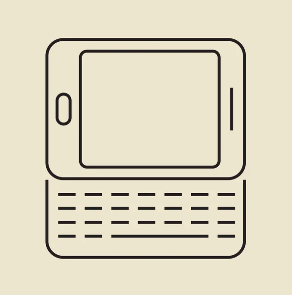 Icono del teléfono celular. Línea delgada . — Vector de stock