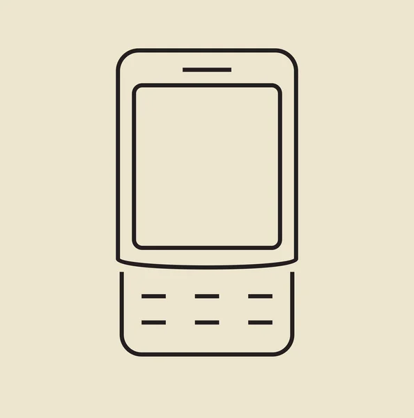 Icono del teléfono celular. Línea delgada . — Vector de stock