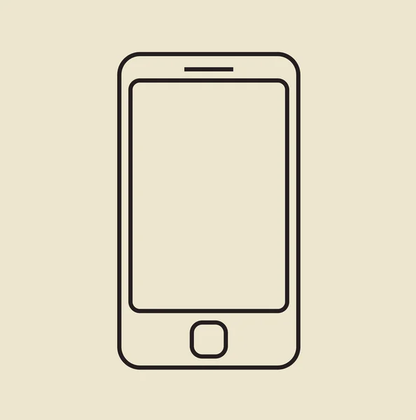 Icono del teléfono celular. Línea delgada . — Vector de stock