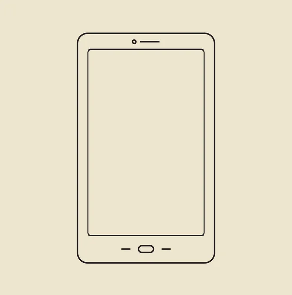 Icône de téléphone portable. Ligne mince . — Image vectorielle