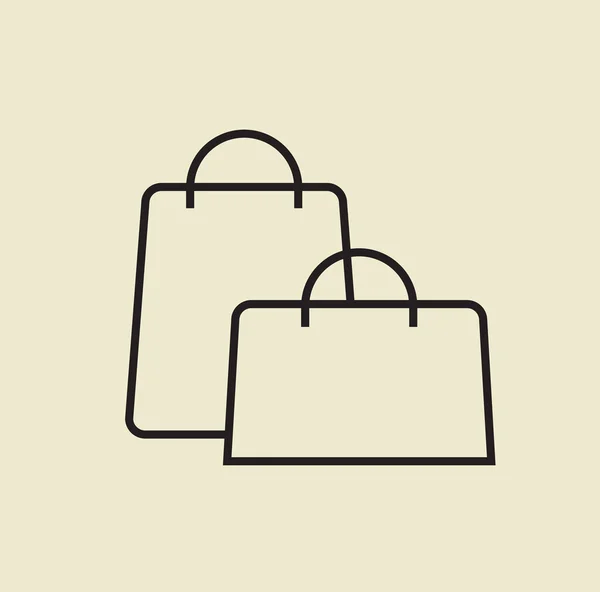 Icono de bolsas de compras — Vector de stock