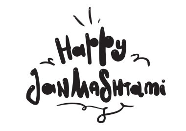 Mutlu Janmashtami siyah yazıt