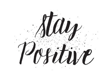 Pozitif yazıt kal. Hat sanatı ile tebrik kartı. Elle çizilmiş tasarım. Siyah ve beyaz.