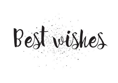 En iyi dilek yazıt. Hat sanatı ile tebrik kartı. Elle çizilmiş tasarım. Siyah ve beyaz.