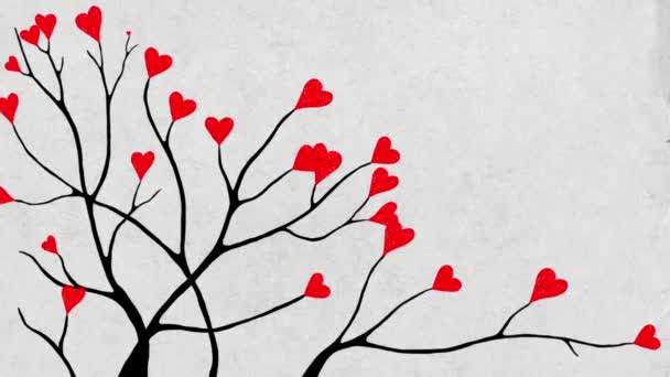 Valentinstag-Baum in Großaufnahme mit Herz-Symbol als Blätter