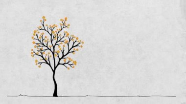 Sonbaharda akçaağaç ağaç