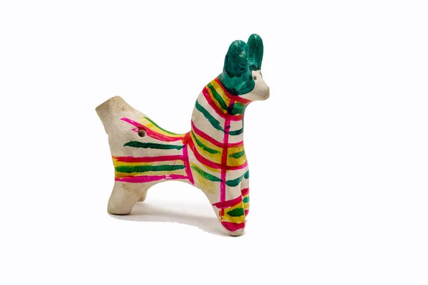 Глиняная Игрушка Цветного Коня — стоковое фото