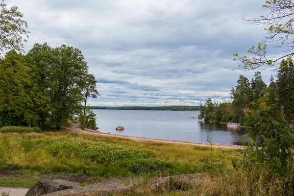 Monrepos Park Výhled Vyborg Bay — Stock fotografie