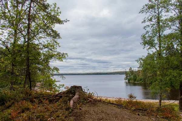 Parque Monrepos Vista Para Baía Vyborg — Fotografia de Stock