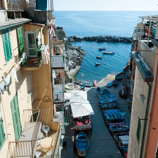 Riomaggiore, Cinque Terre, marina evleri ile