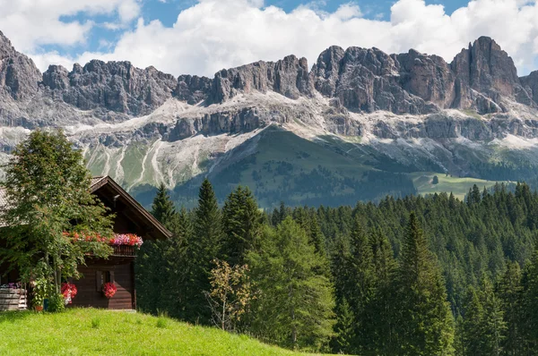 Dağ kulübesini Dolomites içinde belgili tanımlık geçmiş