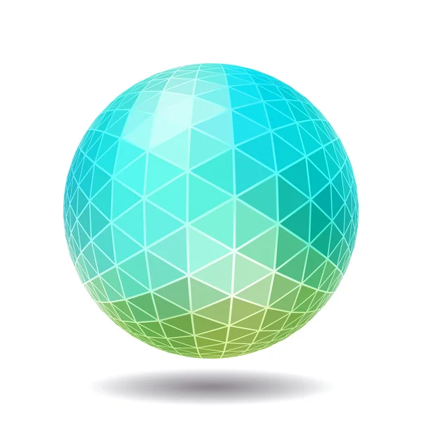 Abstract polygonal sphere — Stock Vector