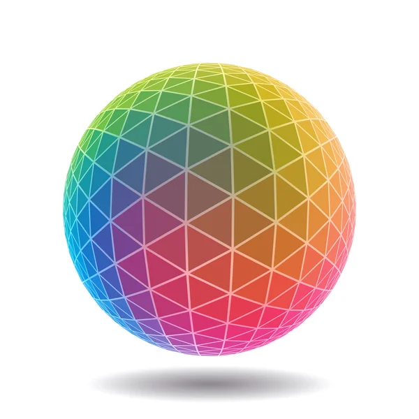 Esfera poligonal abstracta — Vector de stock