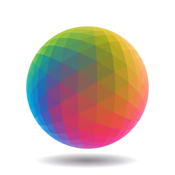 Esfera poligonal abstracta — Vector de stock