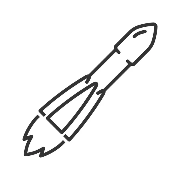 Space rocket line icon — Stock Vector