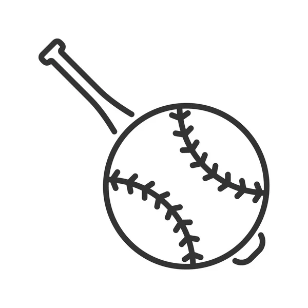Icône de ligne de baseball — Image vectorielle