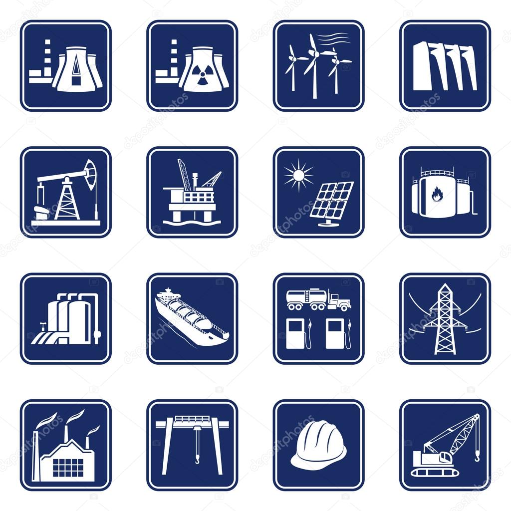 Industrial icons set