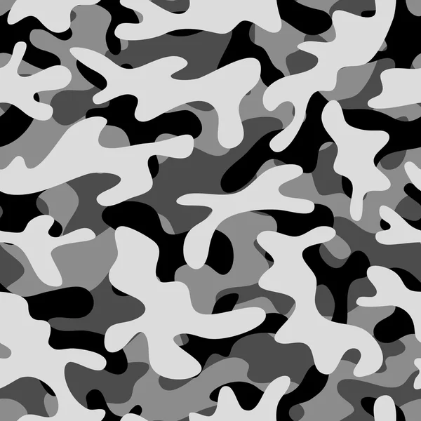 Grey camouflage seamless pattern — Stock Vector