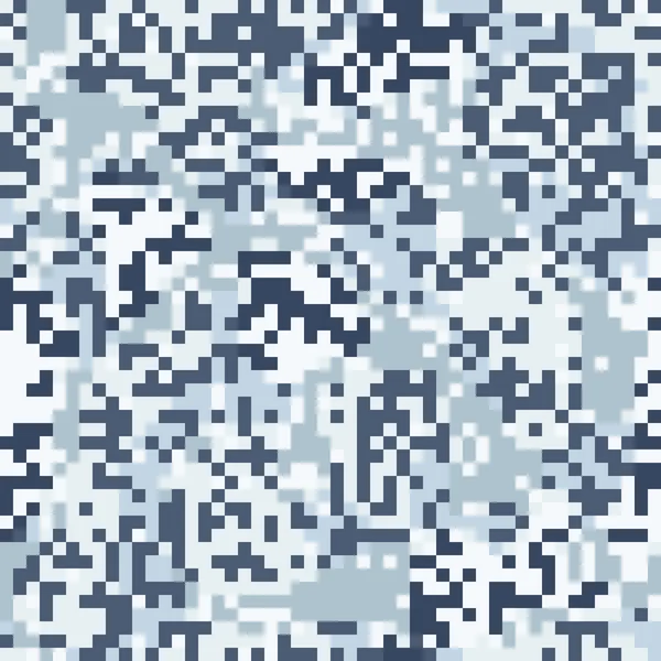 Синій цифровий камуфляж безшовний візерунок — стоковий вектор