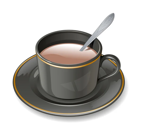 Schwarze Tasse — Stockvektor