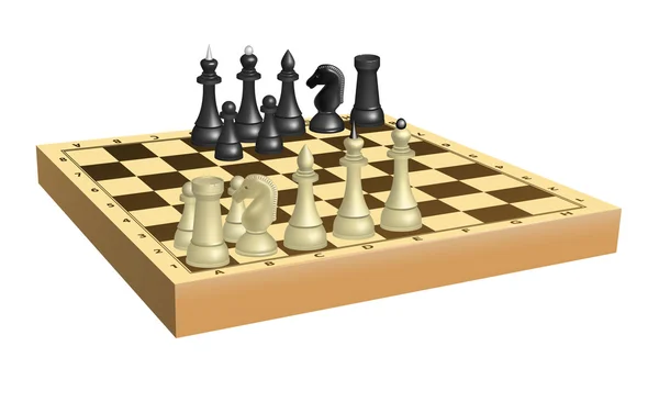 Les échecs sur l'échiquier — Image vectorielle