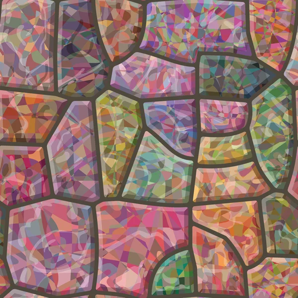 Piedra mosaico textura sin costura — Vector de stock