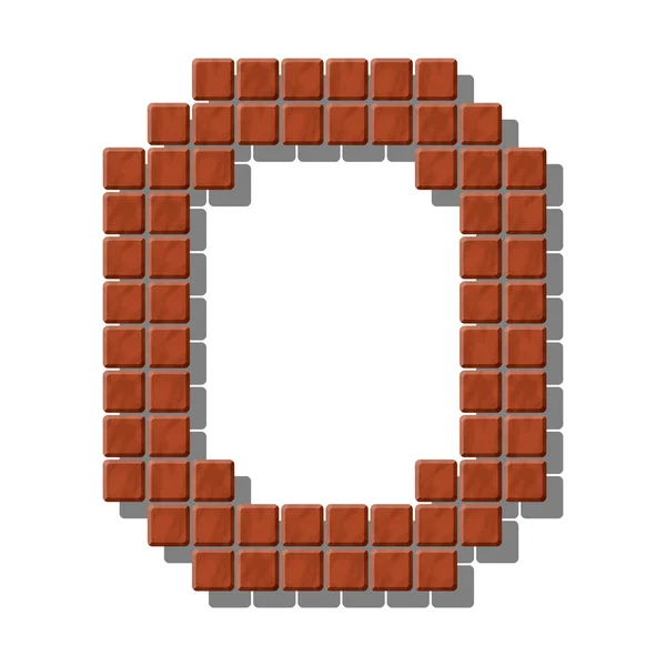 Літера O зроблена з реалістичної кам'яної плитки — стоковий вектор