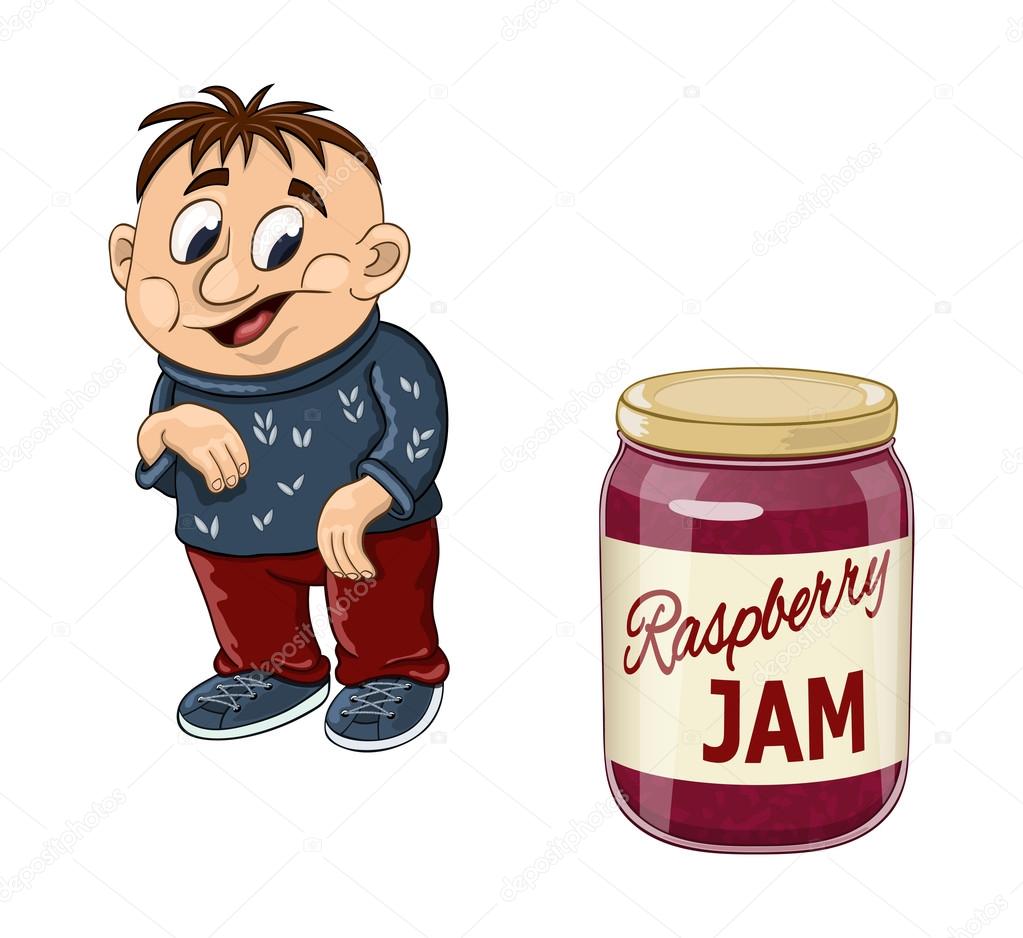 Fat boy and the jam jar