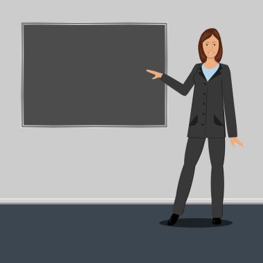 genç iş kadını tanıtımı.