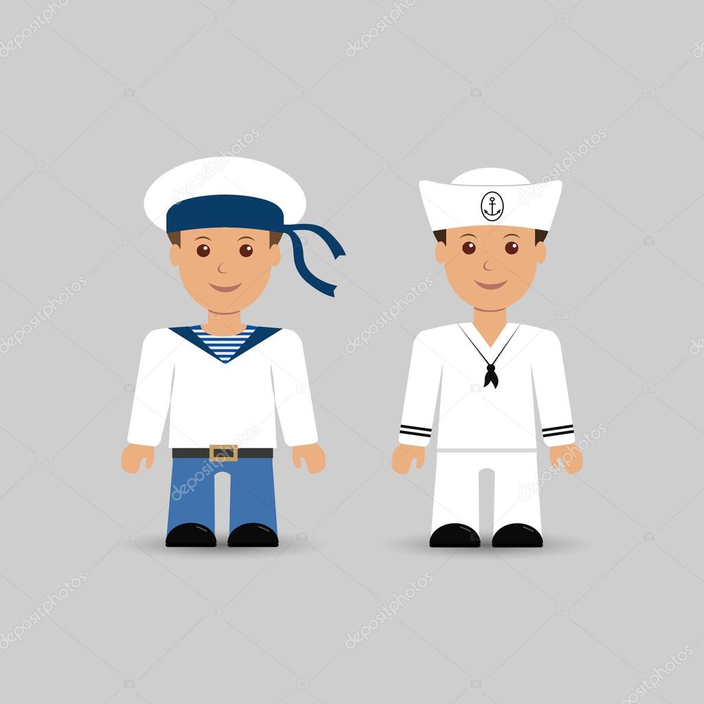 Illustration of the set sailors.