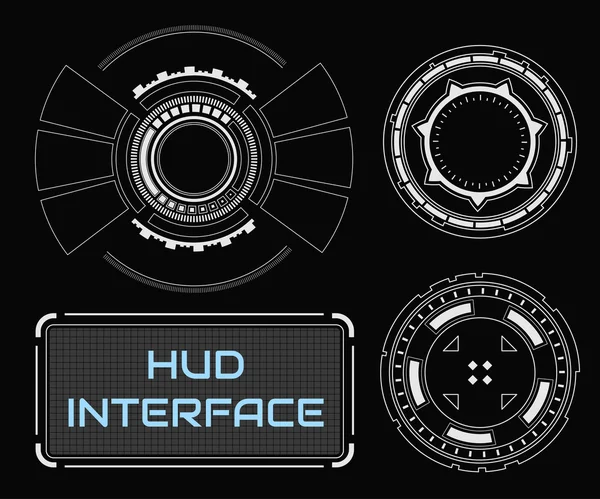 Concepto futurista blanco virtual gráfico táctil interfaz de usuario . — Vector de stock