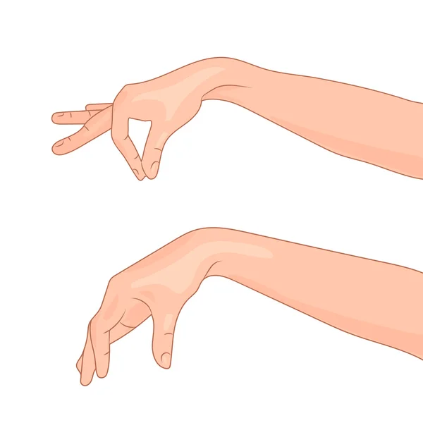 Ilustrasi tangan yang terisolasi dalam berbagai kegiatan - Stok Vektor
