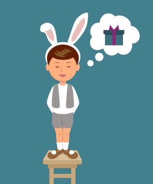 Bunny kostüm, sevimli çocuk okunduğu bir hediye yüzünden rüya şiirler
