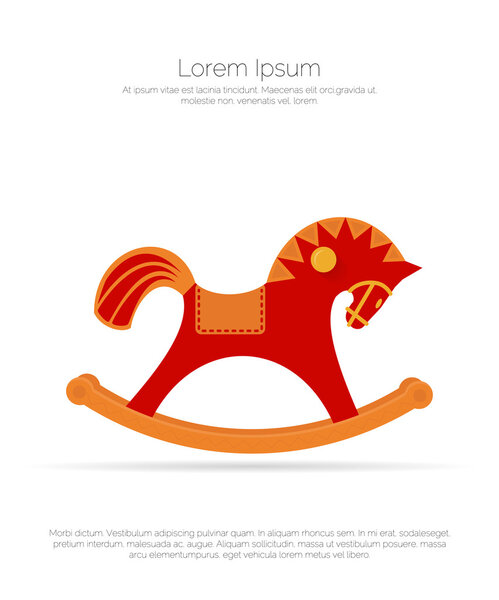 Wooden chair rocking horse.