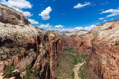 Görünüm melekler iniş, Utah, ABD üstünden Zion National Park