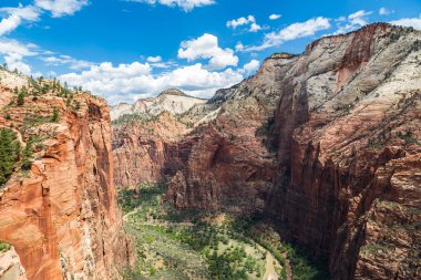 Görünüm melekler iniş, Utah, ABD üstünden Zion National Park