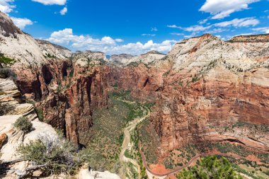 Görünüm melekler iniş, Utah, ABD üstünden Zion National Park
