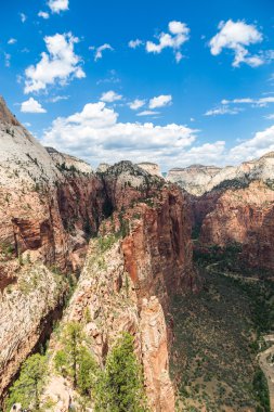 Görünüm Angel s iniş, Utah, ABD üstünden Zion National Park