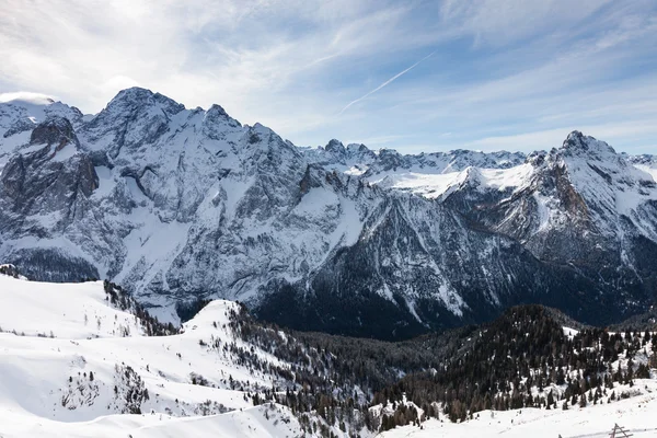 View of the Italian Dolomites in winter. — Stock Photo, Image