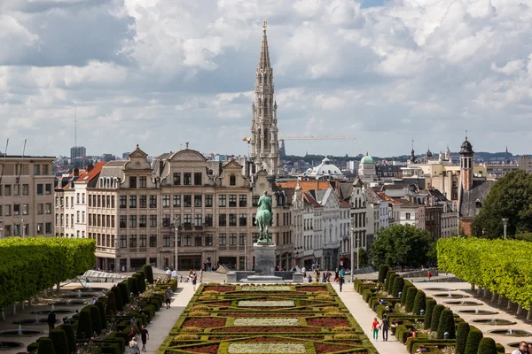 Cityscape of Brussels from Monts des Arts — Stock Photo, Image