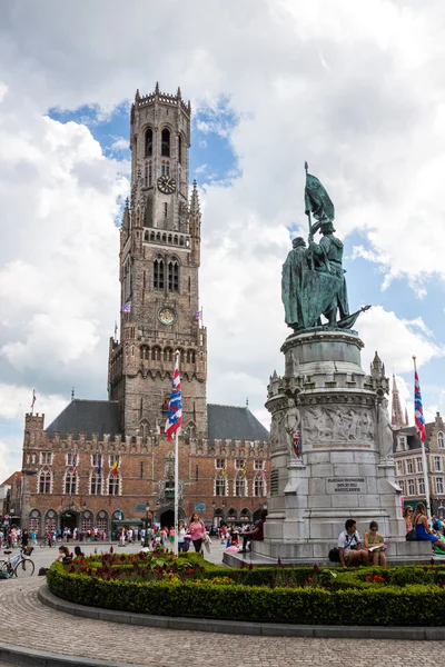 Вид на історичний центр міста Брюгге, Бельгія — стокове фото