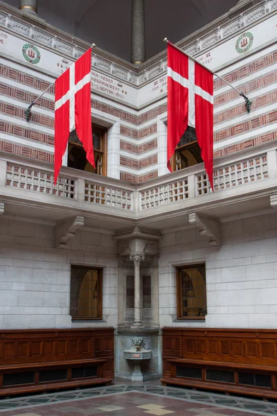 Vista interna del Ayuntamiento de Copenhague, Dinamarca . — Foto de Stock