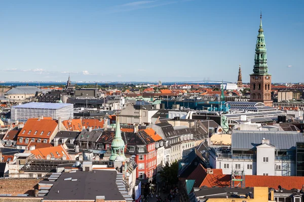 Stadsbilden i Köpenhamn från the Round Tower"" — Stockfoto