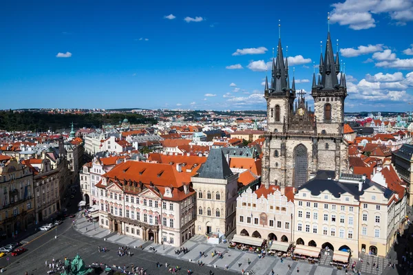 Cityscape of Old Town Square in Prague — Stock Photo, Image