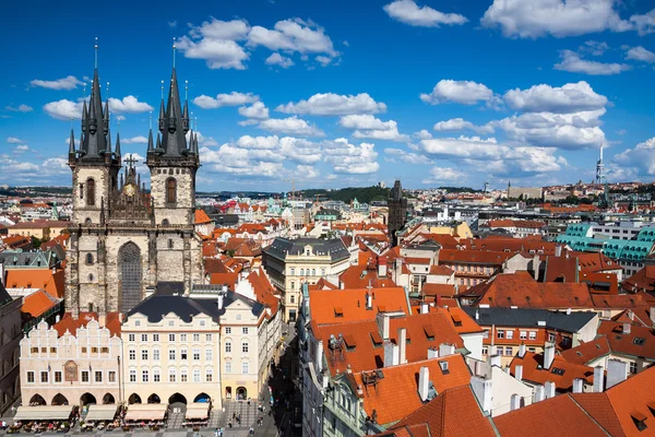 Cityscape of Old Town Square in Prague — Stock Photo, Image