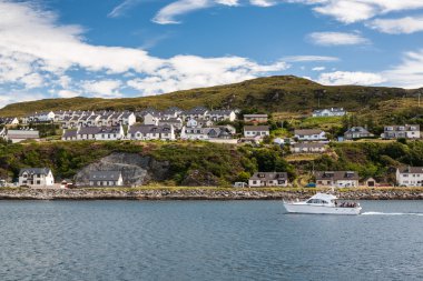 View of Mallaig, a little port in Lochaber, on the west coast of the Highlands of Scotland. clipart
