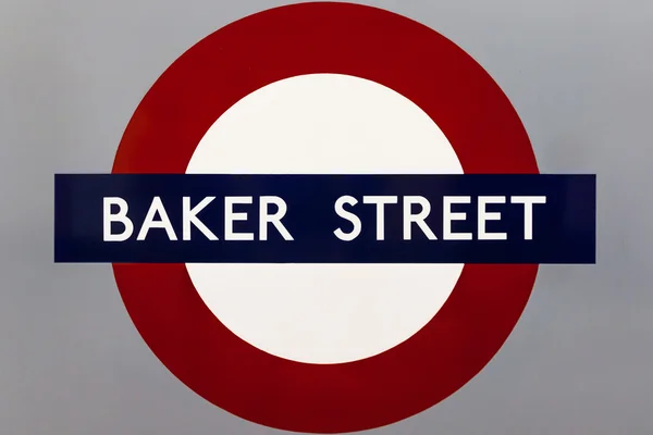 Baker Street υπόγειο σταθμό σημάδι — Φωτογραφία Αρχείου