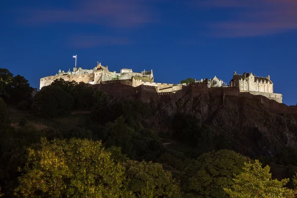 Edinburgh Castle at night, Scotland, UK — Stock Photo, Image