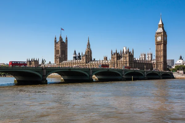 Huizen van het Parlement en de big ben, Londen — Stockfoto